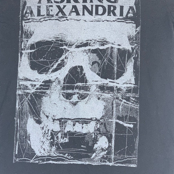 Asking Alexandria Skull Band T-Shirt Tour Concert - Picture 2 of 2